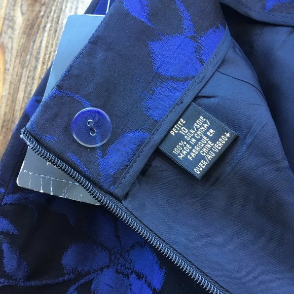 Dana Buchman 100% Silk Brocade Skirt 10P - Picture 6 of 9